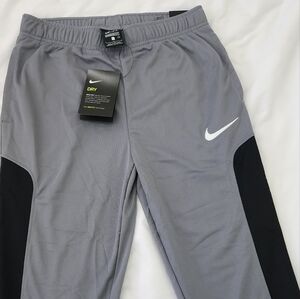 Nike Boys Dri-Fit Standard Fit Training Pants(L)- Gray